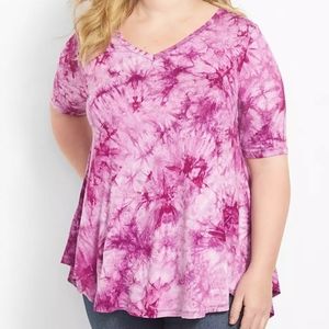 34/36 6x Swing perfect sleeve v-neck drapey tunic top